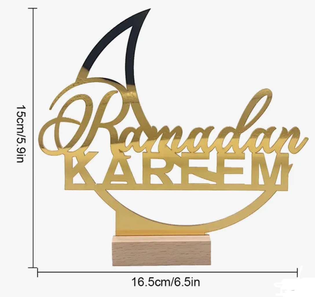 Acrylic Ramadan Mubarak Sign - Taqwa Boutique