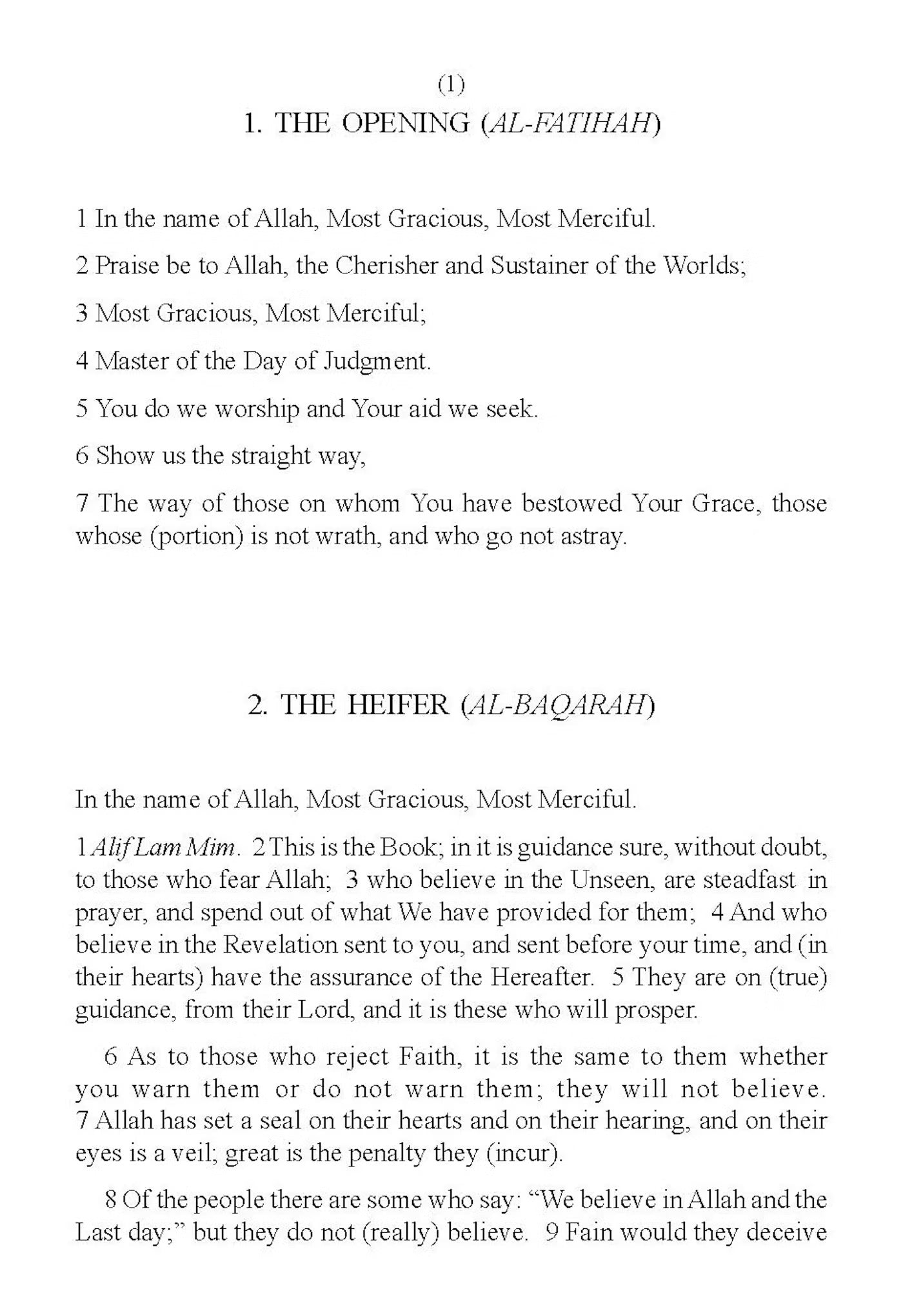 The Quran in English (Medium Book) - Taqwa Boutique