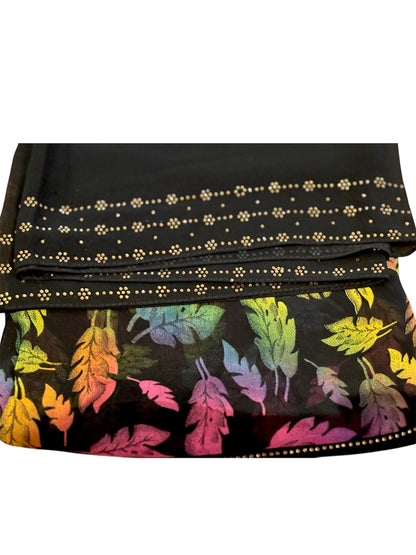 Rainbow Floral Rhinestone Chiffon - Taqwa Boutique