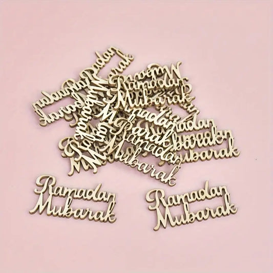Ramadan Mubarak Wooden Confetti - Taqwa Boutique